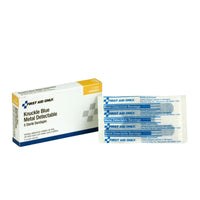 First Aid Only Blue Metal Detectable Fabric Knuckle Bandages, 8 Per Box(Pack of 200)