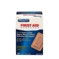 First Aid Only 2" x 3" Heavy Woven Fabric Bandages, 50 Per Box(Pack of 50)