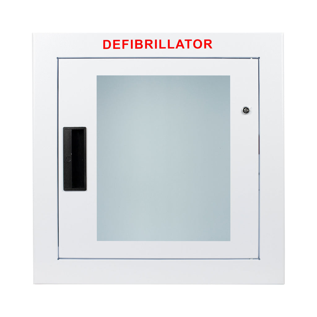 Cubix Safety Semi-Recessed Large AED Cabinet with Integrated Audible Alarm