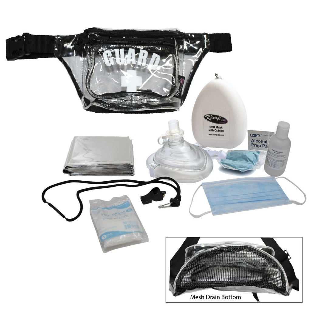 Kemp USA Hip Pack with GUARD Logo and PPE Supply Pack