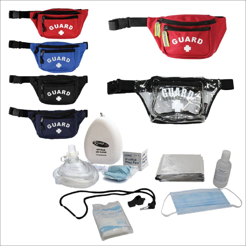 Kemp USA Hip Pack with GUARD Logo and PPE Supply Pack