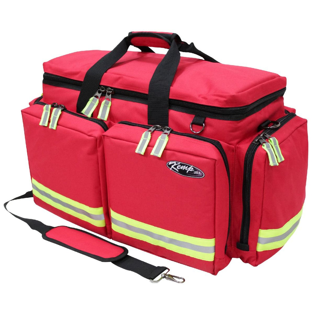 Kemp USA Ultra EMS Bag - Professional First Responder Medical Kit, Red