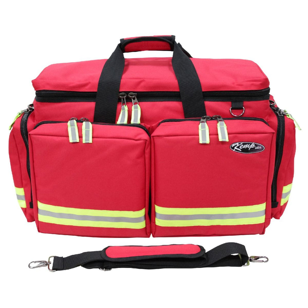 Kemp USA Ultra EMS Bag - Professional First Responder Medical Kit, Red