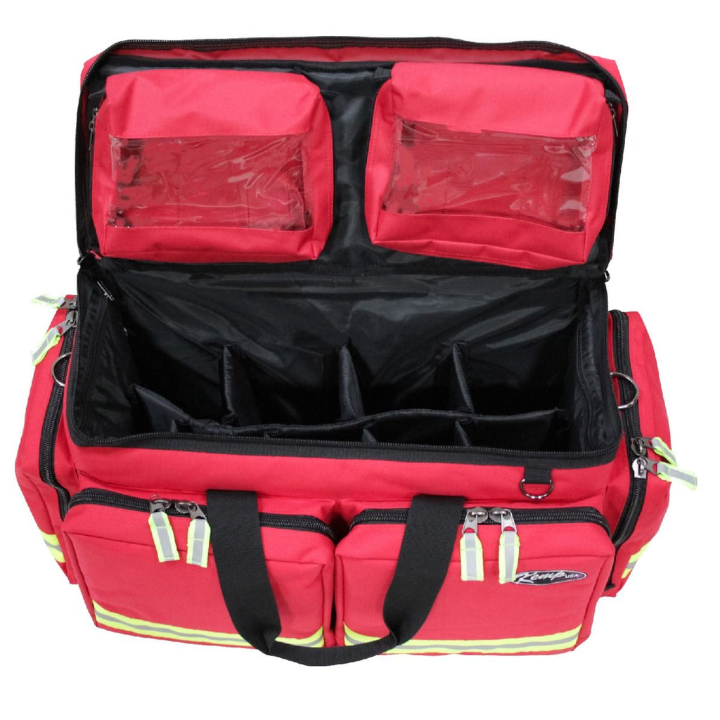Kemp USA Ultra EMS Bag - Professional First Responder Medical Kit, Red