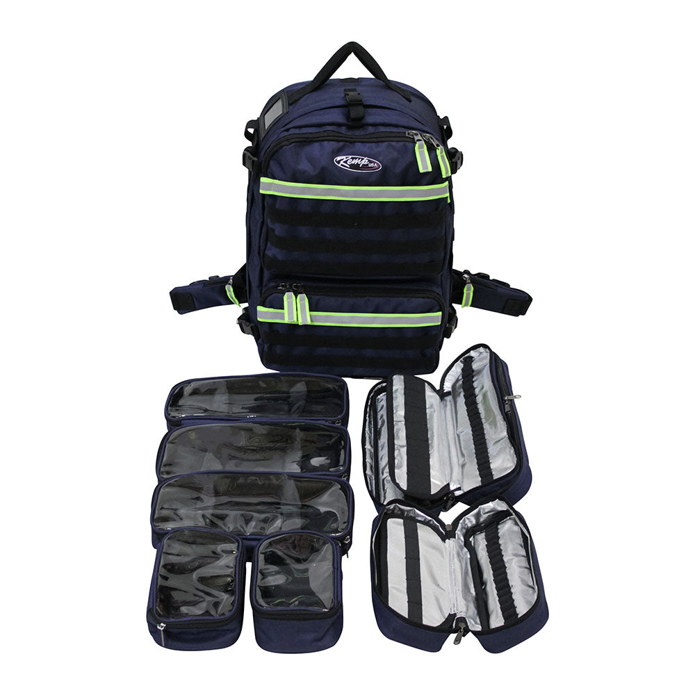 Kemp USA Premium Rescue & Tactical EMS Backpack | Ballistic Nylon Modular Load-Out