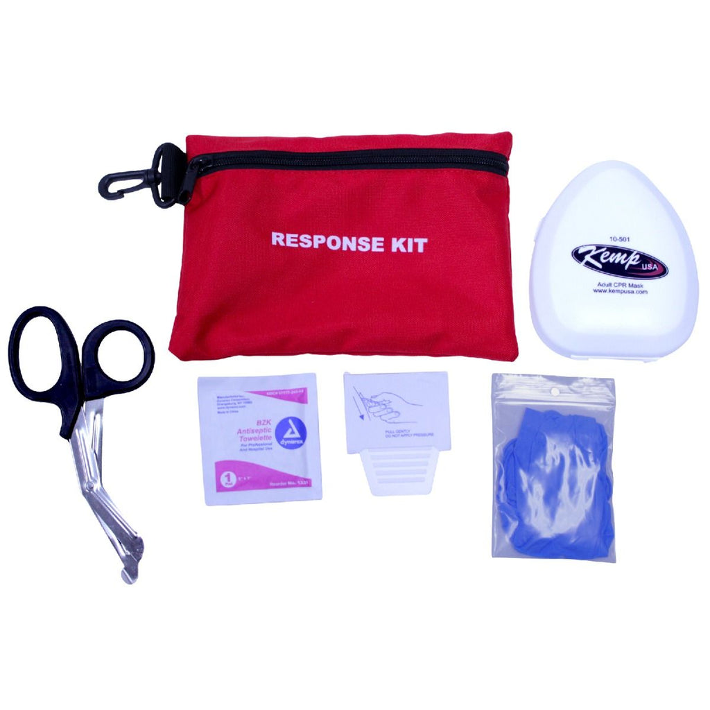 Kemp USA Emergency Response Kit with CPR Mask, Trauma Shears, & Prep Razor