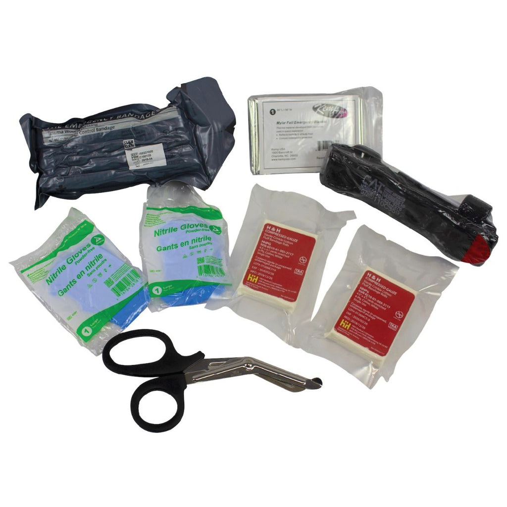Kemp USA Bleeding Control Trauma First Aid Kit with CAT Tourniquet & Israeli Bandage