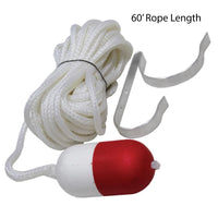 Kemp USA Throw Rope With Float & Ring Buoy Holder