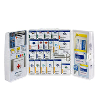 First Aid Only 50 Person Large Plastic SmartCompliance First Aid Cabinet With Medications(Pack of 3)