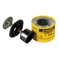 Justrite 1 Pint Steel Plunger Dispensing Can, Perforated Pan Screen Serves As Flame Arrester, Yellow