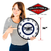 Be Sure with Pure Oil 14" LED Wall Clock