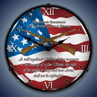 The 2nd Amendment of the USA 14" LED Wall Clock