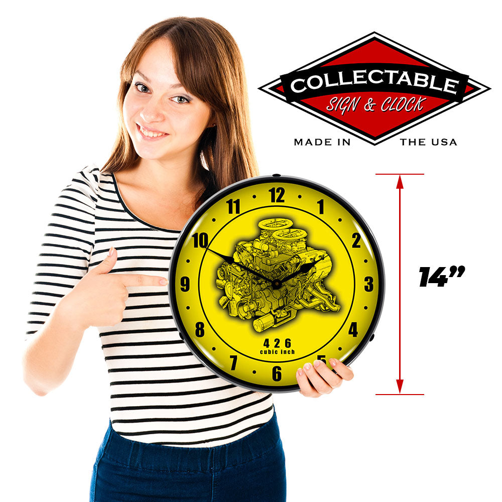 426 Cubic Inch Cutaway 14" LED Wall Clock