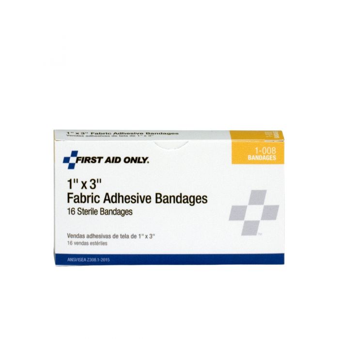 First Aid Only 1" x 3" Fabric Bandages | 16 Per Box