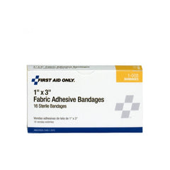 First Aid Only 1" x 3" Fabric Bandages, 16 Per Box