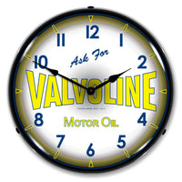 Ask for Valvoline Motor Oil 14" LED Wall Clock