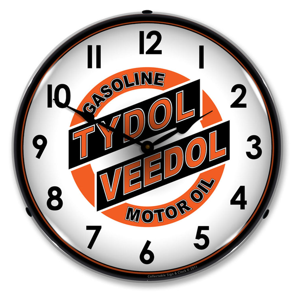 Tydol Veedol Gasoline Motor Oil 14" LED Wall Clock