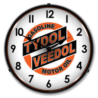 Tydol Veedol Gasoline Motor Oil 14" LED Wall Clock