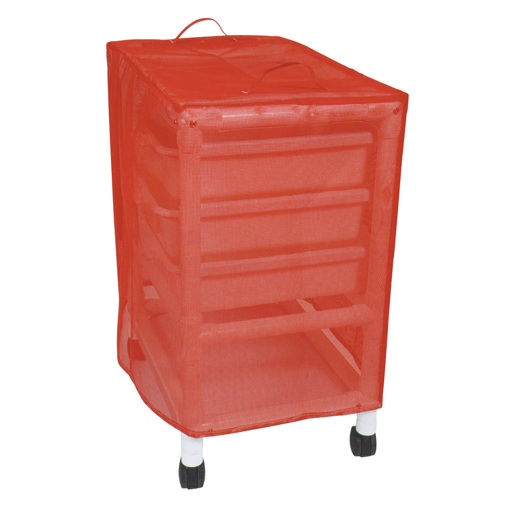 MJM International Red Mesh Crash Cart Cover – Breathable Emergency Equipment Concealment