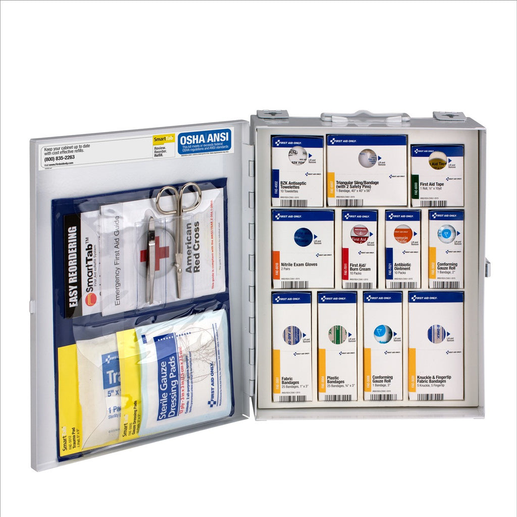 First Aid Only SmartCompliance Medium Metal Cabinet (ANSI A, 25 Person)