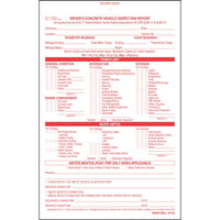 JJ Keller Driver's Concrete Vehicle Inspection Report, Book Format - Stock