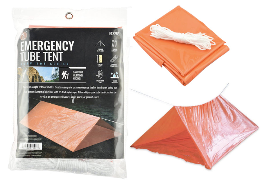 MayDay 10734 2-Person Emergency Tube Tent - High-Visibility Thermal Shelter