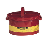 Justrite 3 Gallon Steel Bench Can, With Perforated Dasher Plate