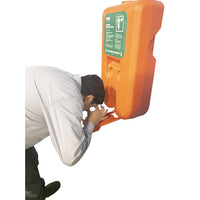Justrite 10 Gallon Portable Self-Contained Hughes Eyewash Stations, Gravity-Fed, Pallet Of 20 Units
