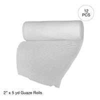 Kemp USA Gauze Bandage Rolls, Non-Sterile (8 Boxes Of 12 Pcs)