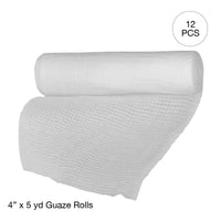 Kemp USA Gauze Bandage Rolls, Non-Sterile (8 Boxes Of 12 Pcs)