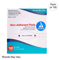 Kemp USA Non-Adherent Pad, Sterile, 2" X 3" (12 Boxes Of 100 Pcs)