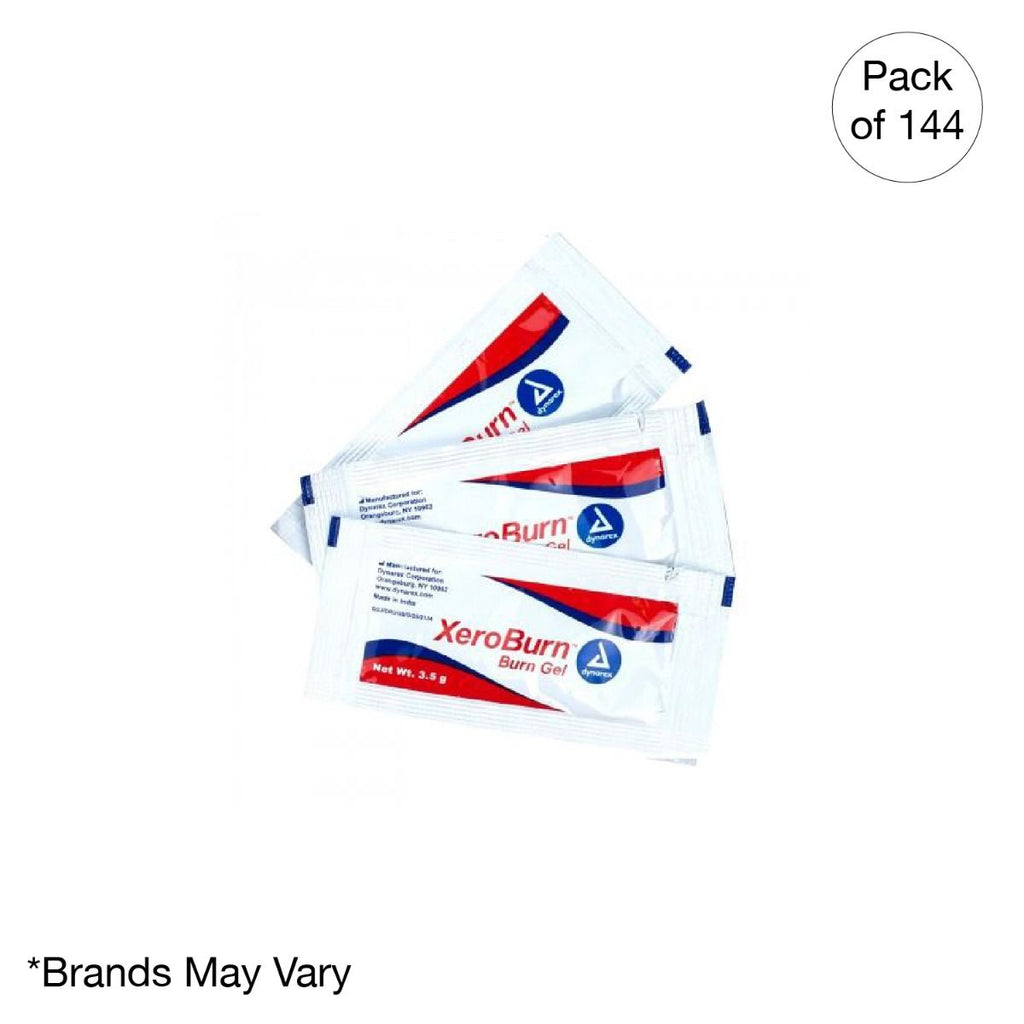 Kemp USA Emergency Burn Gel 3.5 Gram Packet - 12 Boxes of 144 Pcs