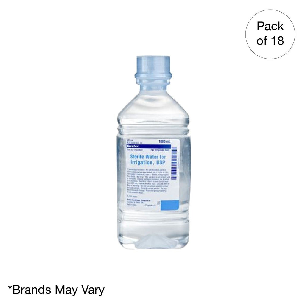 Kemp USA Sterile Water For Irrigation And Wound Care, 500 ML (18 Count)