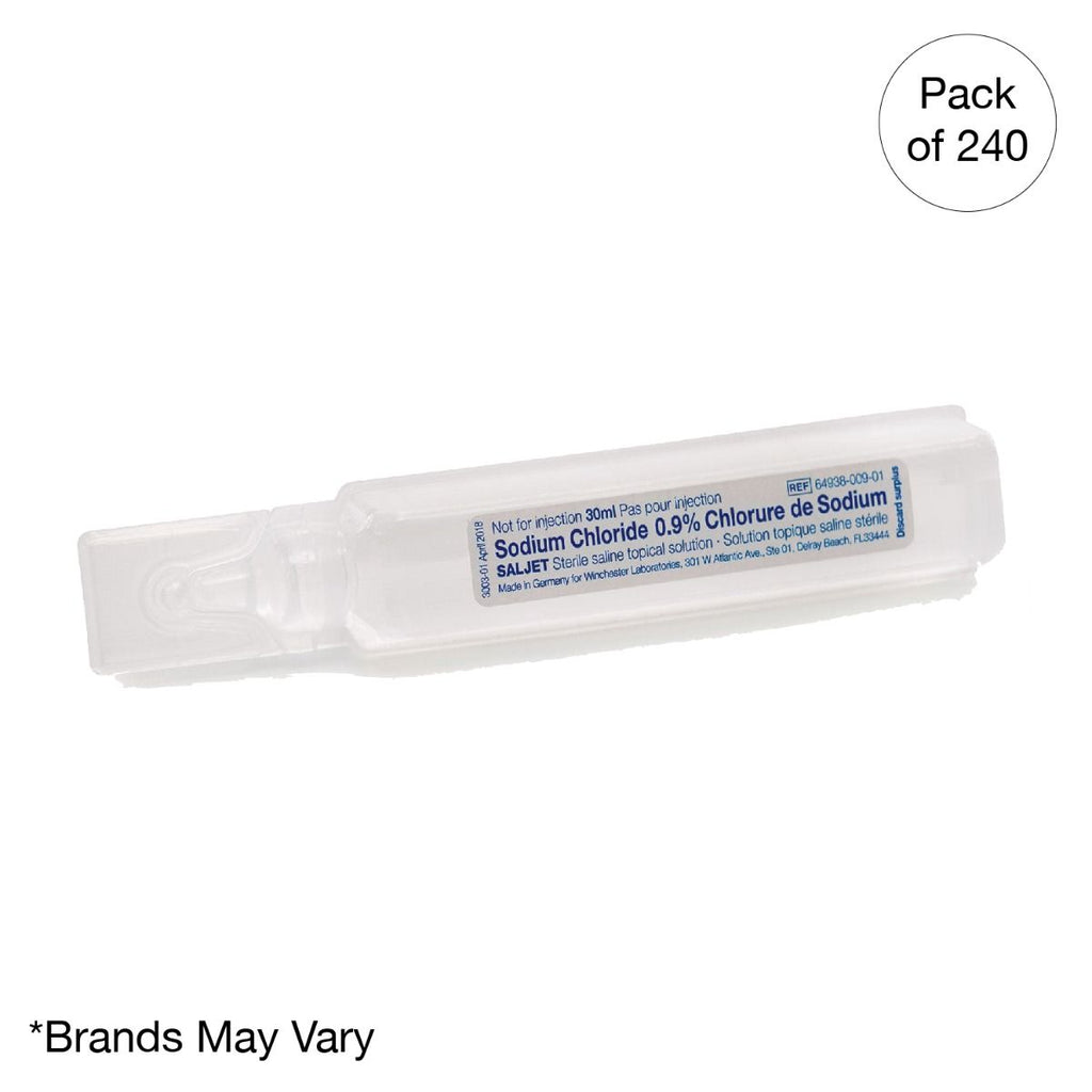 Kemp USA Saljet Topical Sterile Saline Rinse, 1oz (30mL) - 240 Count Case