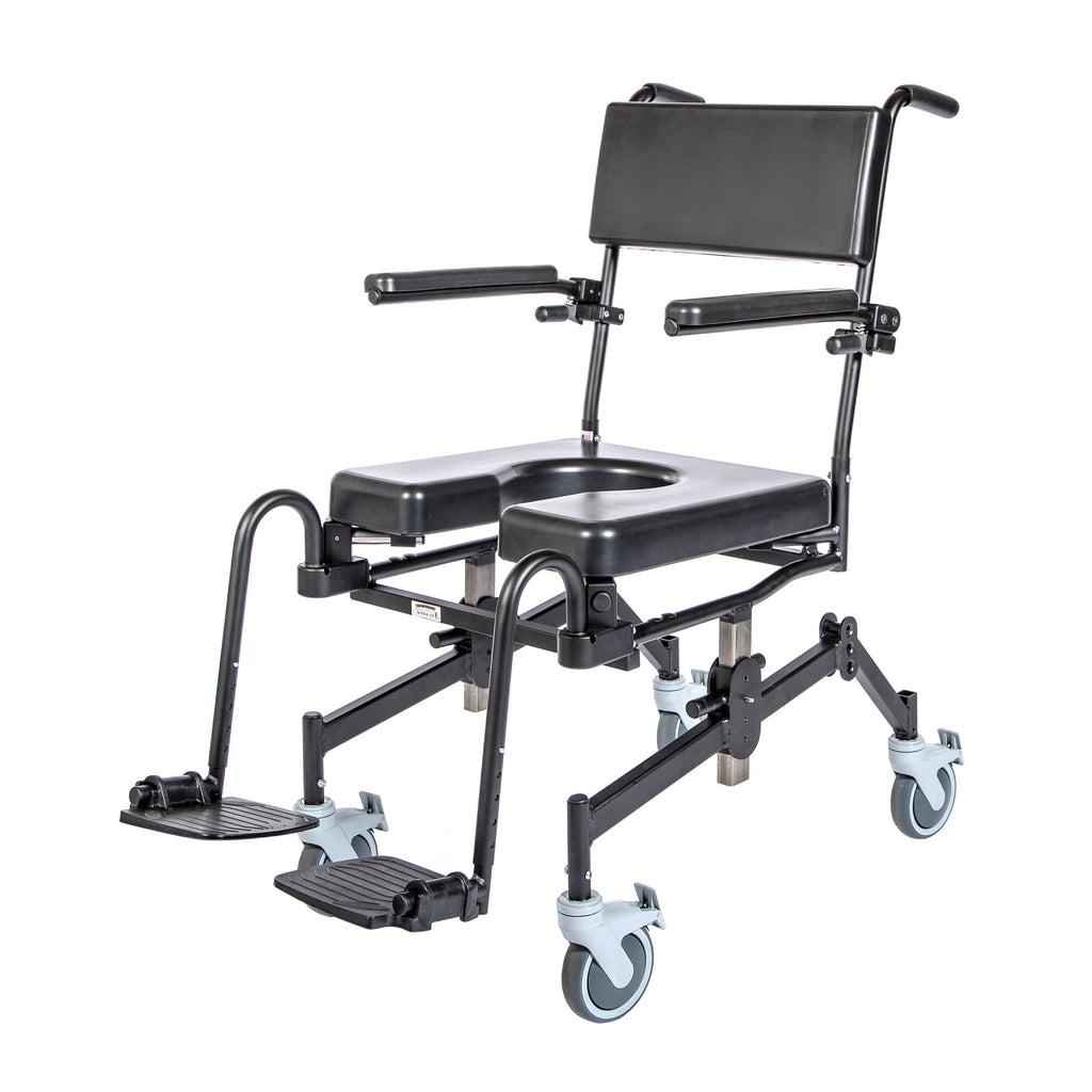 ActiveAid 1100 Height & Slope Adjustable Rehab Shower Commode Chair
