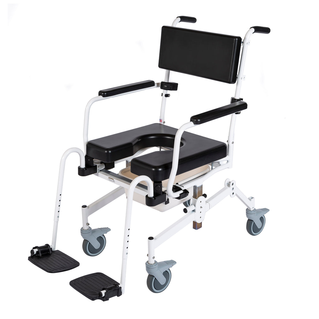 ActiveAid 1100 Height & Slope Adjustable Rehab Shower Commode Chair