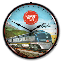 Missouri Pacific Lines Houte of the Eagles 14" LED Wall Clock