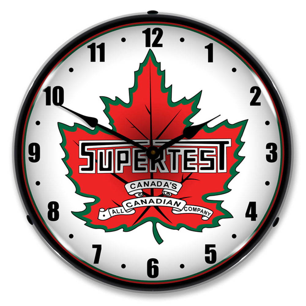 Collectable Signs & Clocks Supertest 14" LED Wall Clock | Backlit Retro Timepiece