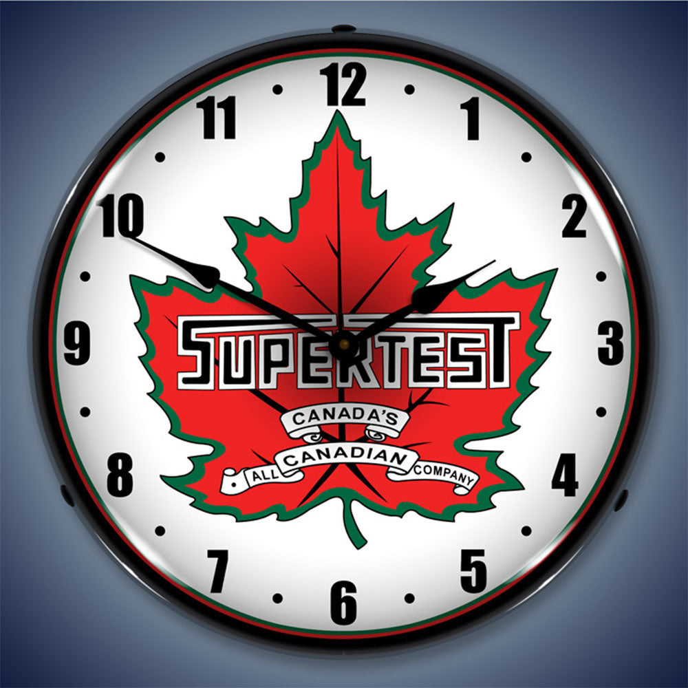 Collectable Signs & Clocks Supertest 14" LED Wall Clock | Backlit Retro Timepiece