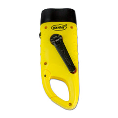MayDay Handcrank Flashlight with Solar Panel and Clip