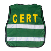 C.E.R.T Green Mesh Safety Vest with Reflective Stripes and Logo (4-Pack)