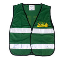 C.E.R.T Green Mesh Safety Vest with Reflective Stripes and Logo (4-Pack)
