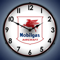 Mobilgas Aircraft 14" LED Wall Clock