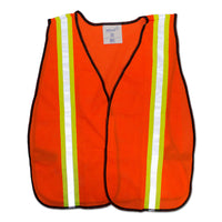 MayDay Orange Mesh Safety Vest with Reflective Stripes (10-Pack)