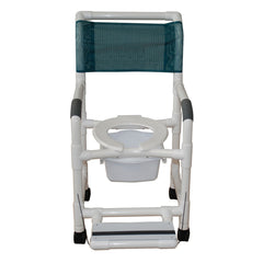 MJM Shower Chair with Folding Footrest & Mesh Back