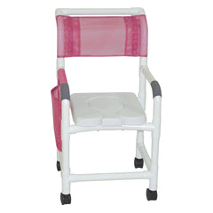 MJM 18" Deluxe Shower & Commode Chair, 300 lb Capacity