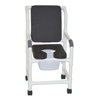 MJM Shower Chair with Soft Seat Deluxe Elongated and Square Pail