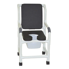 MJM 18" Deluxe Padded Shower Chair, 300 lb Capacity – Black