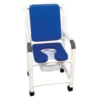 MJM Shower Chair with Soft Seat Deluxe Elongated and Square Pail