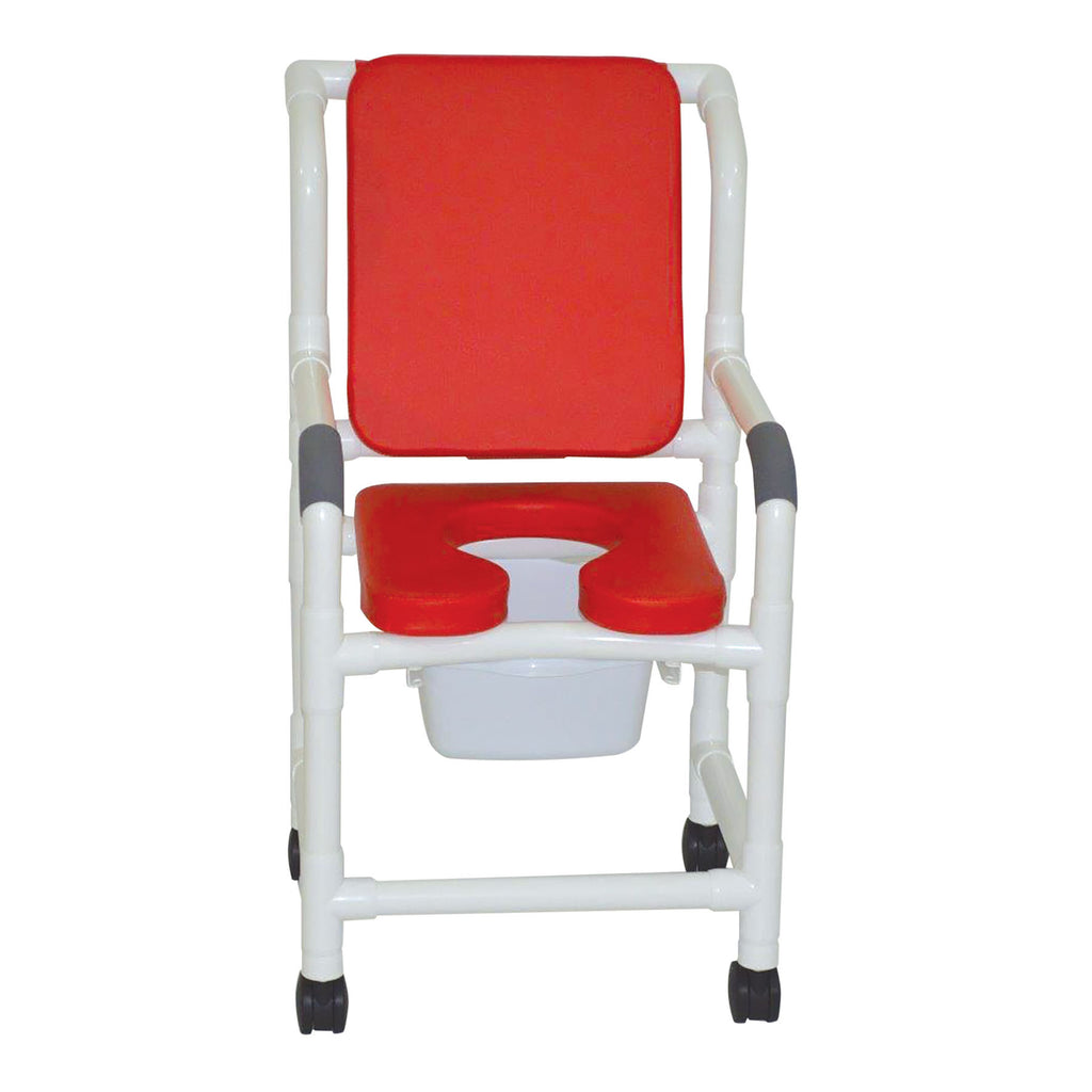 MJM 18" Deluxe Padded Shower Chair, 300 lb Capacity – Black